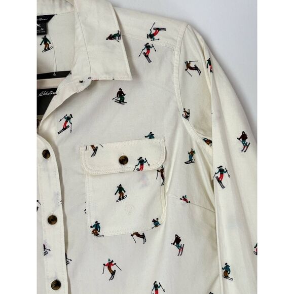 Eddie Bauer Women's Ski Novelty Print Shirt Size Medium New w/tag K58 - Picture 6 of 14